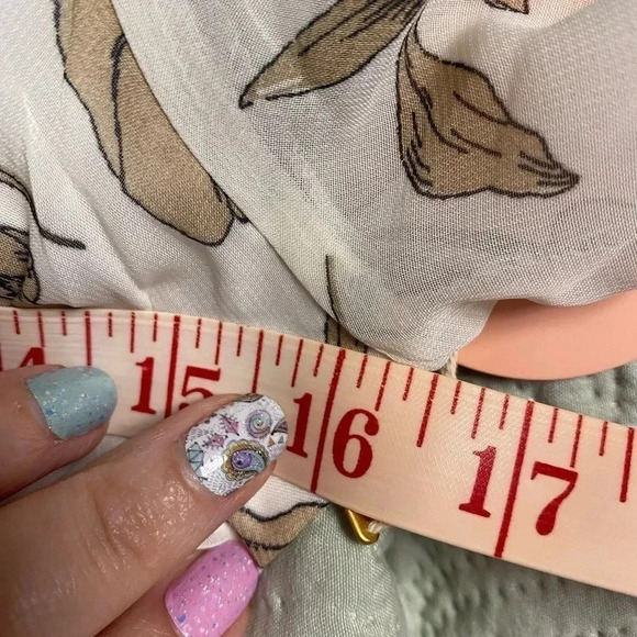 Rose & Olive Sheer Floral Crop Top Ruched Waist Peasant Sleeves New  Size Small - Picture 3 of 10